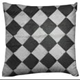 thumbnail image 2 of Harlequin Check Pintuck Taffeta Decorative Throw Pillow/Sham Cushion Cover Black, 2 of 2