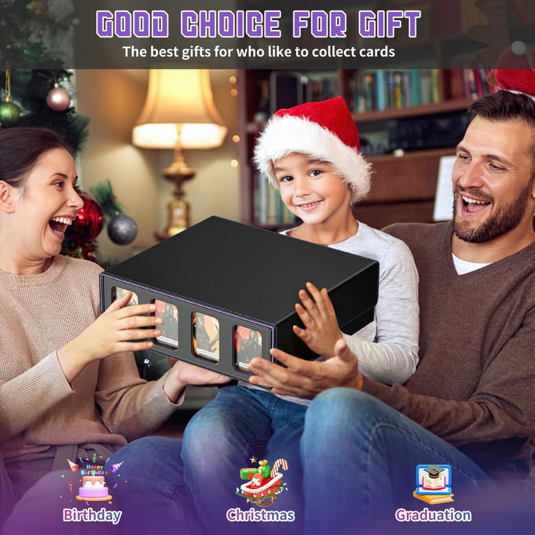 UQN Trading Card Storage Box, 3200+ MTG Deck Box, Magnetic PU Leather Trading Card Deck Box, Fits for TCG Magic Game Sports Cards (Purple) - Walmart.com UQN Trading Card Storage Box, 3200+ MTG Deck Box, Magnetic PU Leather Trading Card Deck Box, Fits for TCG Magic Game Sports Cards (Purple) - Walmart.com