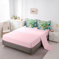 thumbnail image 5 of Feelyou Cartoon Leopard Cheetah Bedding Comforter Set 7 Pieces, Palm Leaves Botanical Full Bedding Set, Kawaii Jungle Animal Reversible Fitted Sheet Flat Sheet, Super Cozy Room Decor, 5 of 8