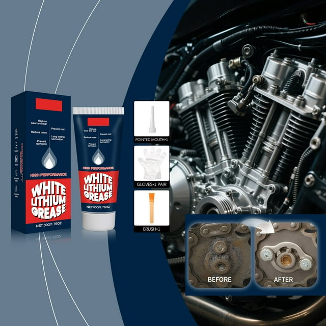 Grasa de Litio Lubricante Multiusos Grasa de Litio con Cepillo para Bisagras Rodamientos Engranajes y Puertas de Garaje Ideal para La Industria Automotriz