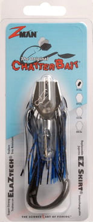 (2 pack) Z-Man Chatterbait Original 1/4oz Blue Back/Nickel Blade