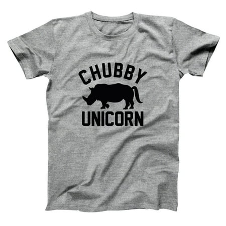 Rhino Soft Top - Rhino Is A Chubby Unicorn Small Gray Basic Men's T-Shirt