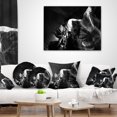 thumbnail image 4 of Designart Black and White Antelope Canyon - Landscape Photography Throw Pillow - 18x18, 4 of 5