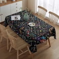 thumbnail image 2 of Math Equations Colorful Math Symbols Black Rectangle Tablecloth 60"x84",Waterproof Polyester Rectangle Table Cloth, Wipeable Spillproof Polyester Tablecloth for Dining, Camping, Indoor and Outdoor, 2 of 5