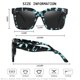 thumbnail image 5 of Gafas de Sol TAOTAOQI Vintage Sobredimensionadas Cuadradas UV400 para Mujer, 5 of 8