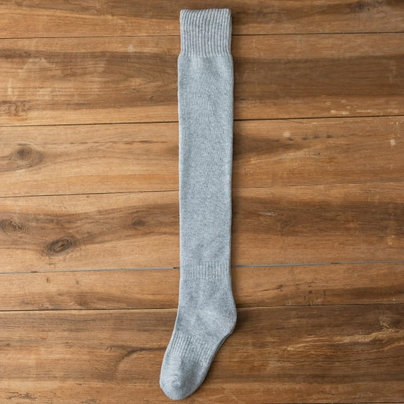 Dyfzdhu Women Winter Thickening Thermal Medium Length Over Knee Socks Thermal Sock High The Knee Lightweight Indoors Socks