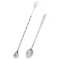 thumbnail image 1 of WEUVEB 2Ud Varillas Reutilizables De Acero Para Mezclar Café Y Cócteles Uso Doméstico Plata, 1 of 8