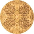 thumbnail image 1 of Ahgly Company Indoor Round Oriental Brown Traditional Area Rugs, 5' Round, 1 of 4
