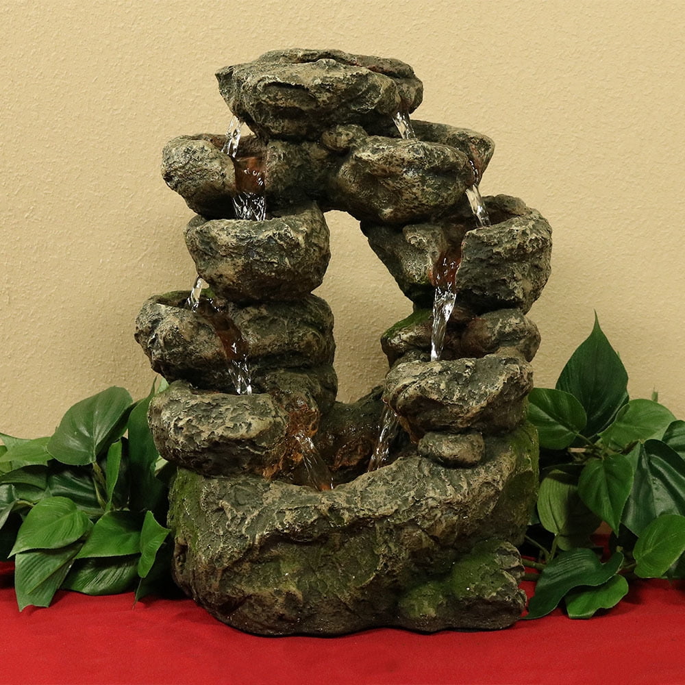 led light table top fountain