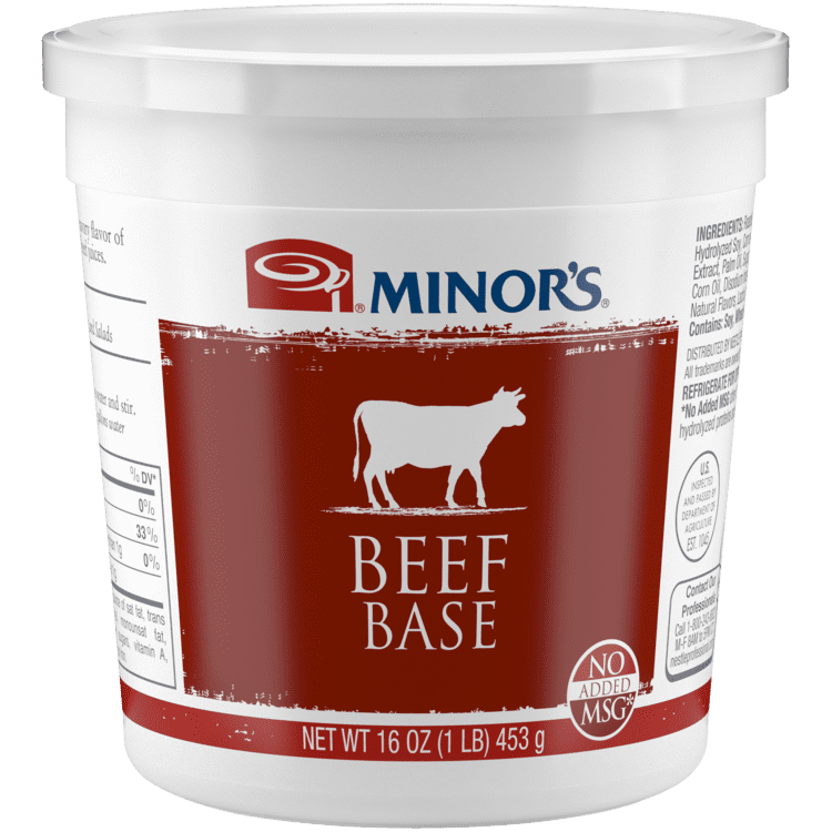Minor's Beef Base, Seasoned Beef Paste with No Added MSG, 1 Lb