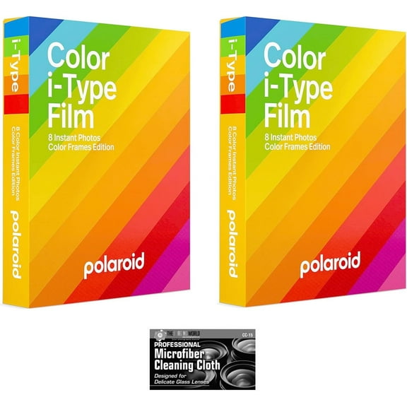 Impossible/Polaroid Color Glossy Instant Film Color Frames Edition for Polaroid I-Type Now OneStep2 Camera - 2-Pack