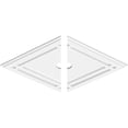 thumbnail image 2 of 26"W x 17 3/8"H x 2"ID x 9"C x 1"P Diamond Architectural Grade PVC Contemporary Ceiling Medallion, Two Piece, 2 of 11
