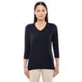 thumbnail image 1 of Devon & Jones Ladies' Perfect Fitâ„¢ Bracelet-Length V-Neck Top, 1 of 3