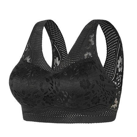 Women s Summer Ice Silk Plus Size Bra Seamless Beauty Back Bra Women Bra Gathers Together without Steel Sports Bra Padded Ring Wipe Bra Lace Underwear Women s Chest Wrap Sports Vest