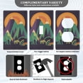 thumbnail image 3 of Yayeee Duplex Wall Plate 1-Gang 4.5"x2.7" Home Receptacle Light Switch Decorative Outlet Cover, Abstract Animals, 3 of 7
