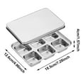 thumbnail image 3 of Stainless Steel Ice Trays with Lid - Easy Release Metal Molds for Great Ice Cubes and Drinks - Silver, 3 of 6