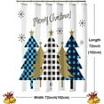 thumbnail image 6 of Christmas Shower Curtain, Navy Blue Buffalo Plaid Christmas Tree Shower Curtains for Bathroom Decor, Winter Snowy Forest Holiday Shower Curtain, Xmas Pine Fabric Cloth Bath Curtain, 72 x 72, 6 of 6