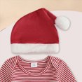 thumbnail image 6 of Kaprioy Baby Boy Winter Clothes My First Christmas Baby Boy Outfit Newborn Infant Striped Long Sleeve Romper Suspender Overalls Pants Hat 3Pcs Set, 6 of 8