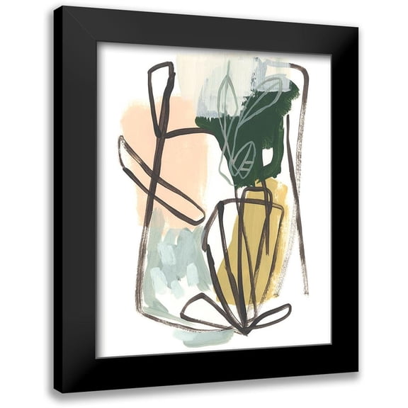 Vess, June Erica 12x14 Black Modern Framed Museum Art Print Titled - Tropical Abstract II