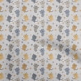 thumbnail image 1 of oneOone Polyester Spandex Gray Fabric Floral & Puppies Sewing Material Print Fabric By The Yard 56 Inch Wide, 1 of 5