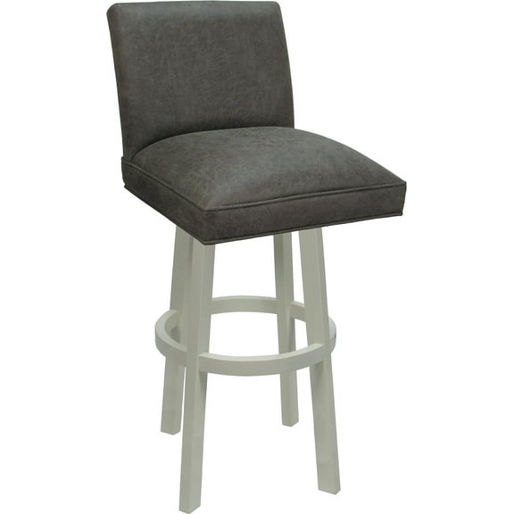 Swivel Wood Bar Stool Sommerville 30" Seat - NW Elk Charcoal - White