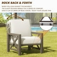 thumbnail image 2 of NATURAL EXPRESSIONS 4 Pieces Patio Furniture Sets, Outdoor Furniture Metal Patio Sectional Sofa Conversation Set, 2 Motion Rocking Chairs,6.5" Olefin Cushions for Yard,Porch,Poolside, 2 of 8