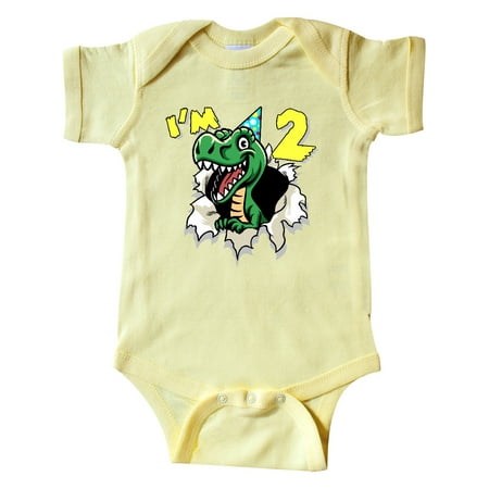 

Inktastic I m 2 Dinosaur Gift Baby Boy or Baby Girl Bodysuit