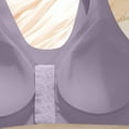 thumbnail image 5 of Lyzlook Bras Front Closure, LunaHug - Seamless Front Buckle Cross Back Shaping Bra Blue 42, 5 of 5