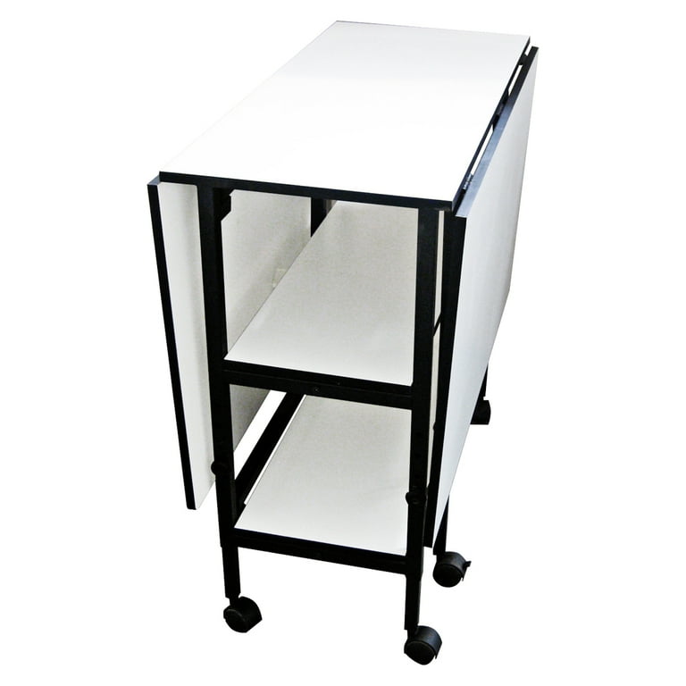 Best Choice Products Large Portable Multipurpose Folding Sewing Table w/ Magnetic Doors, Craft Storage - White