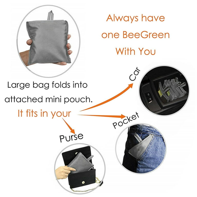  BeeGreen 2 Packs Grey Cooler Bags Insulated Food