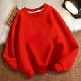 thumbnail image 2 of Boys and Girls Crewneck Sweatshirt Youth Sweatshirts Long Sleeve Basic Pullover Soft Pullover for Kids Casual Solid Color Oversized Pullover Sweatshirts Crew Neck Cute Pullover 3-11 Years, 2 of 3