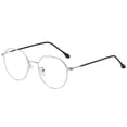 thumbnail image 1 of Yinanstore Irregular Glasses Transparent Full Rimmed Blocking Eyewear Metal Spectacle Anti Eye Fatigue for Game Computers -, 1 of 4