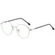 thumbnail image 1 of Gafas Irregulares Jinwen Anteojos irregulares Lente plana Transparente Azul Prueba de luz para pantallas de juegos Unisex plata, 1 of 4