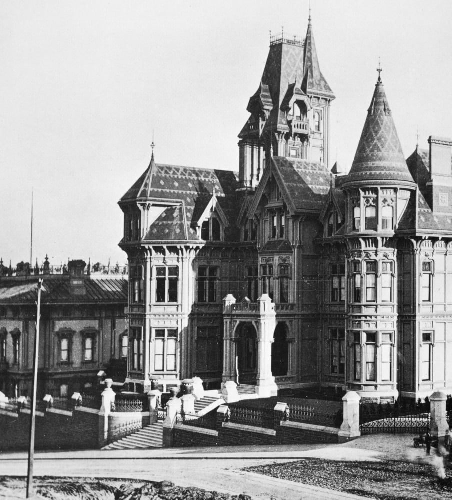 Nob Hill Mansion, 1870S. /Na View Of Nob Hill Mansion In San Francisco