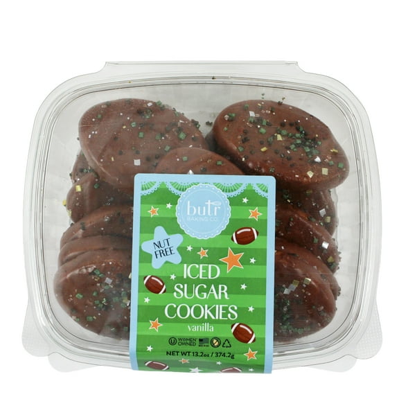 But'r Baking Co. FootBall Mini Natural Cookies- 12 Count