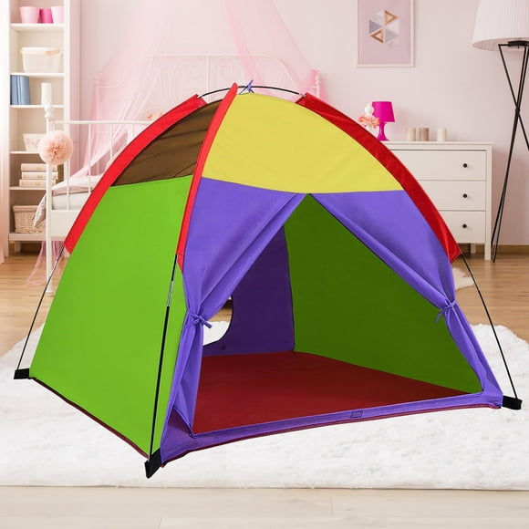 Play Tents For Kids, Kids Playhouse Indoor Outdoor Toy, Camping Playground Tent Rainbow 58”x58"x47"