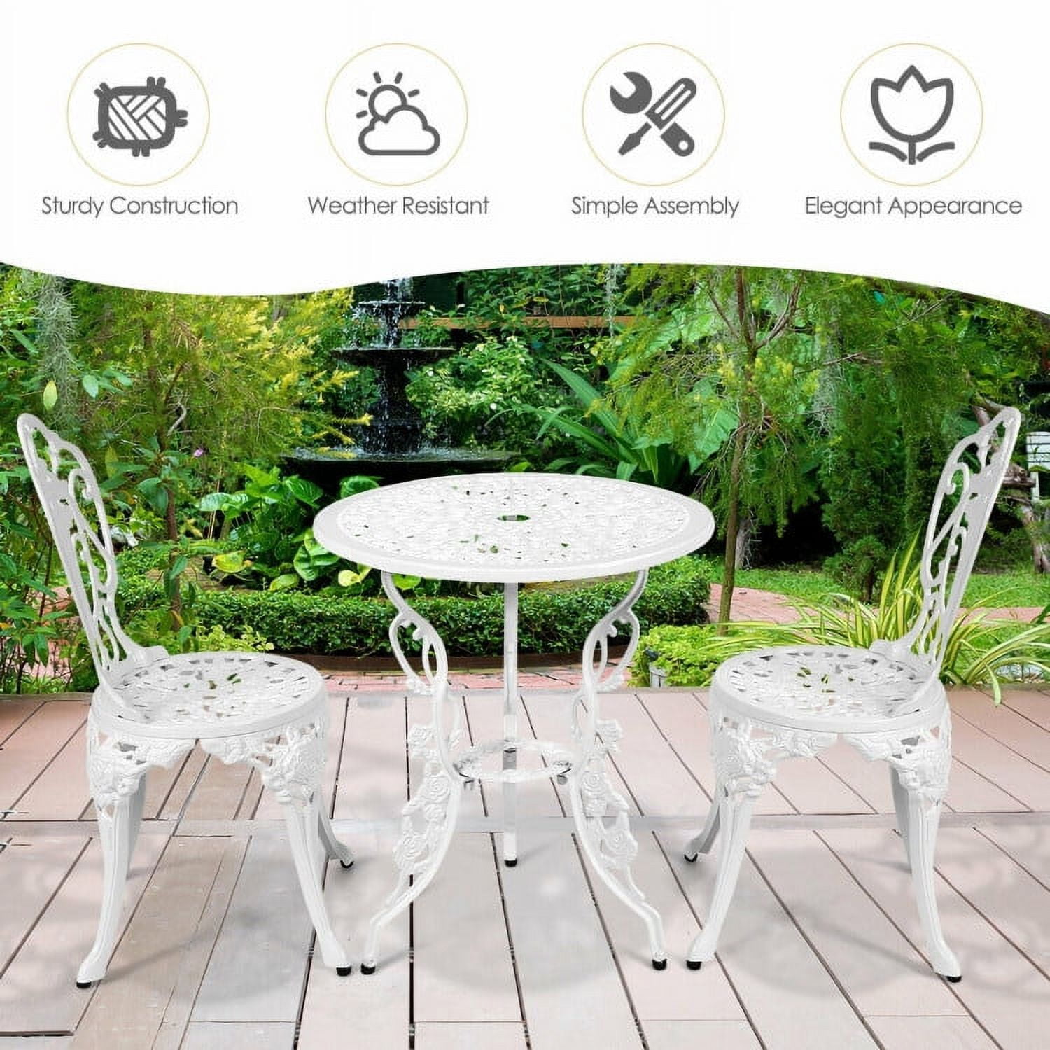 Aimee Lii 3 Pieces Patio Table Chairs Furniture Bistro Set, Patio Sectional Furniture Set Aimee Lii 3 Pieces Patio Table Chairs Furniture Bistro Set, Patio Sectional Furniture Set