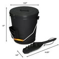 thumbnail image 6 of Home-Complete 4.75-Gallon Metal Ash Bucket with Lid and Shovel (Black), 6 of 11