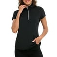 thumbnail image 4 of LRD Women's Short Sleeve Golf Polo Shirts UPF 30 Black - XL, 4 of 6