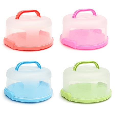 Ceramic Cake Stand With Dome Portable Round Cake Stand Cake Carrier Storage Container With Translucent Dome and Holder Perfect for Cake Transportation, Cake Display, or Other Desserts ()
