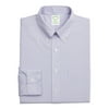 BROOKS BROTHERS Mens Purple Windowpane Plaid Collared Classic Fit Dress Shirt 16.5- 34/35