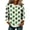 002_Fluorescent Green, variant on Women's Long Sleeve Waffle Knit St. Patrick's Day Hoodie, Shamrock Clover Print Green Pullover Sweatshirt