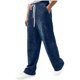 thumbnail image 3 of Ceisia Men Solid Color Corduroy Straight Leg Pants Elastic Waist Drawstring Gift Casual Trousers, 3 of 8
