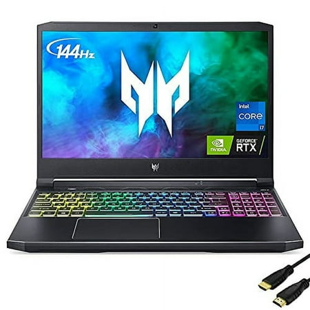 2021 Acer Predator Helios 300 Gaming Laptop, Intel i7-11800H, NVIDIA GeForce RTX 3060 GPU, 15.6" FHD 144Hz 3ms IPS Display, 32GB DDR4 3200MHZ RAM, 512GB SSD, Windows 10H, PH315-54-760S