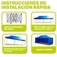thumbnail image 4 of Carpa Toldo 6x3 Plegable Onof Impermeable Fiestas Eventos Azul, 4 of 6
