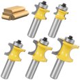 thumbnail image 3 of 5Pcs 1/2 Inch Shank Bullnose Router Bit Set Carbide Radius Half Round Bearing Router Bit Sturdy Edge Cutting Bit Woodworking Milling Cutter Tool for Solid Wood Plywood, 3 of 11