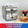 thumbnail image 6 of Total Chef 2-Slice Stainless Steel Toaster with Defrost and Reheat, 6 of 7