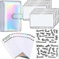 thumbnail image 1 of A6 Binder Budget Planner Notebook Covers Folder Size 6 Hole Pockets, 1 of 5
