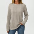 thumbnail image 5 of SUNBS Tunic Shirts for Womens Long Sleeve Tops Casual Crewneck Sweaters Women Blouses Fashion Clothes, 5 of 9