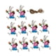 thumbnail image 4 of 10 adornos colgantes de madera de conejito de Pascua para decoración de Pascua. Rosado, 4 of 9